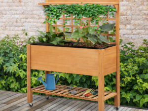 Outsunny Hochbeet Pflanztisch Blumentisch 105 x 40 x 135 cm aus Tanne, Arbeitstisch für Garten & Balkon, Gärtnertisch | Aosom.de