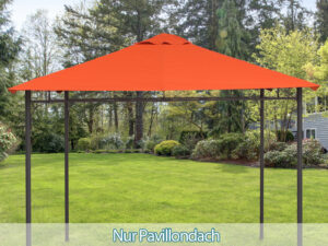 Outsunny Ersatzdach Pavillon Sonnenschutzabdeckung aus Polyester 2,98 x 2,95 m in Orange für Gartenpavillon | Aosom.de